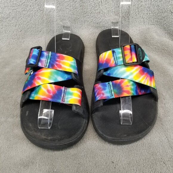Chaco Shoes Womens Size 7 Chillos Rainbow Slip On Slide Water Sandals - Picture 3 of 14
